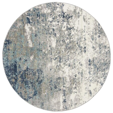 Safavieh 5 x 5 ft. Jasper 100 Power Loomed Round Area Rug; Grey & Blue JSP107G-5R